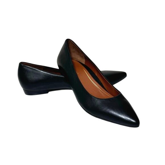 Vionic Shoes - Vionic Women’s Lena Black Leather Pointed Toe Slip One Ballet Flat Shoes Size 7